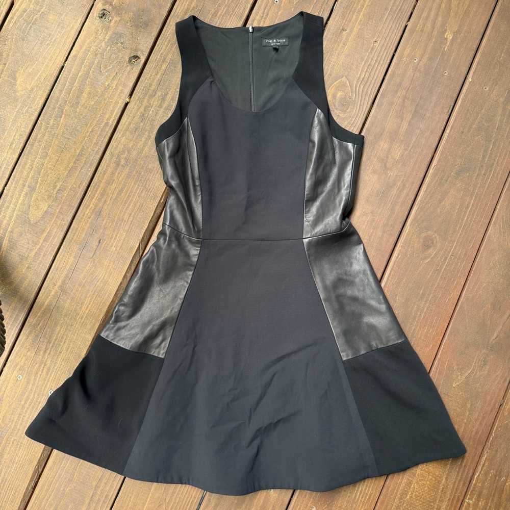 Rag & Bone - Black Dress with Leather